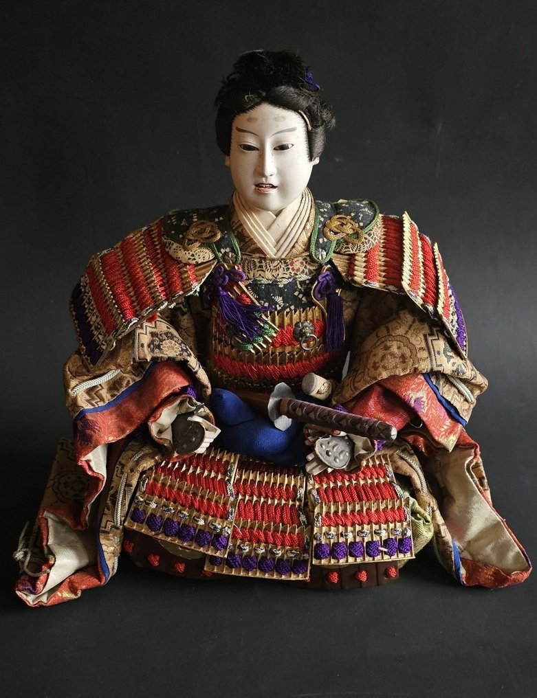 doll  - Păpușă Japanese Samurai Ningyo Warrior Doll General - 1850-1900 - Japonia #2.1