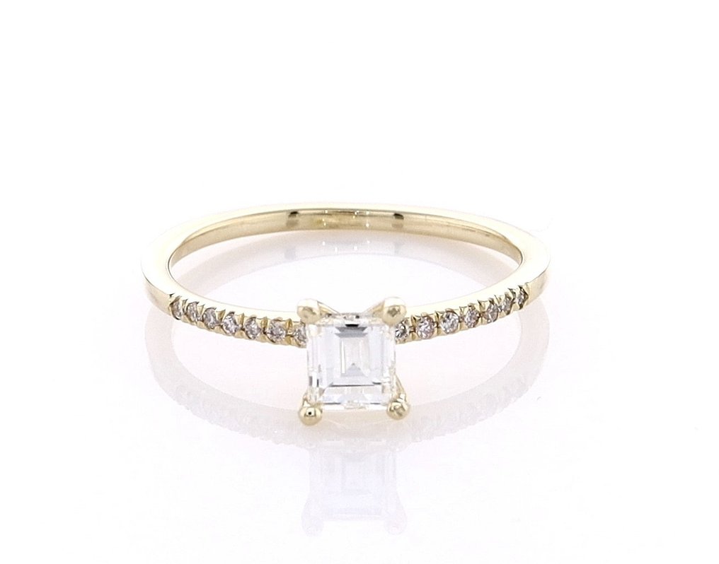 Ring - 14 karaat Geel goud -  0.44 tw. Diamant  (Natuurlijk) - Diamant #1.1