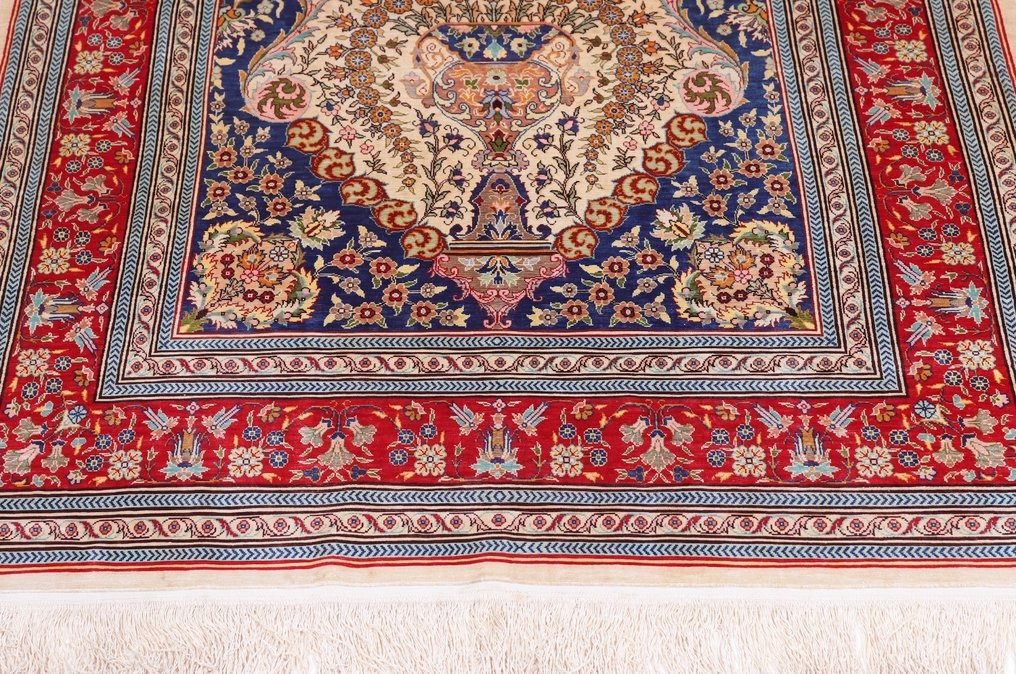 Silk Hereke Signed Carpet with Mural Design - Puro lujo ~1 millón. Nudos/m² - Alfombra - 148 cm - 97 cm #3.1