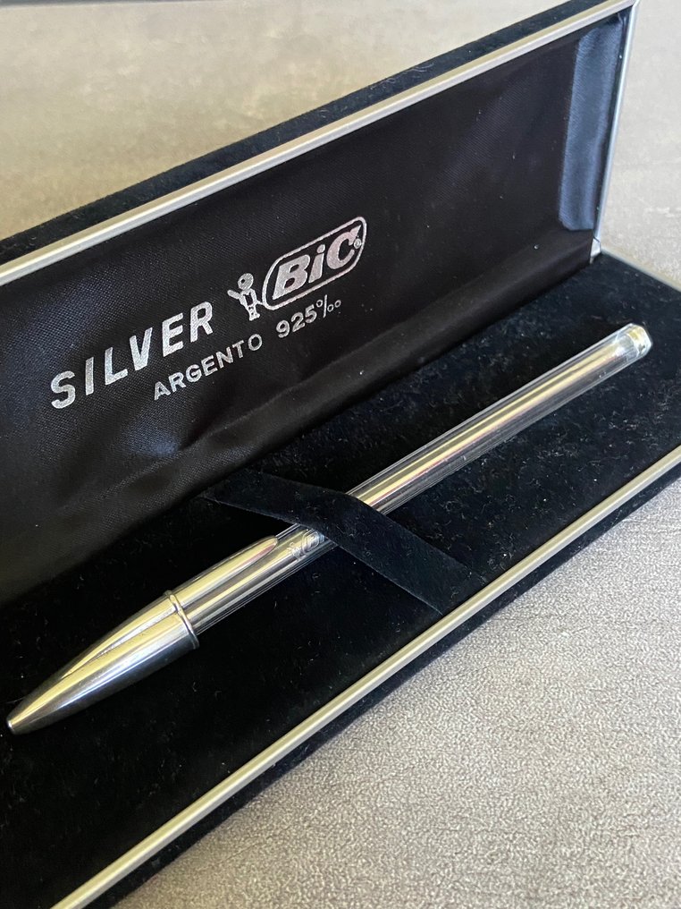 Argento  BIC - penna in argento 925 massiccio - 25 anniversario - - Kuglepen #1.1