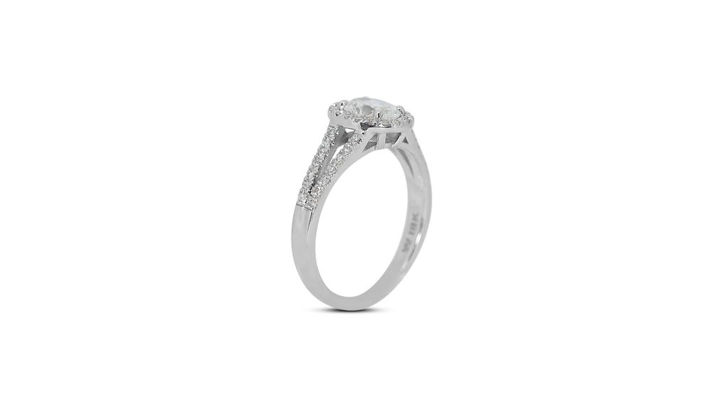 Ring - 18 kraat Hvidguld -  1.30ct. tw. Diamant  (Natur) - Diamant #2.2