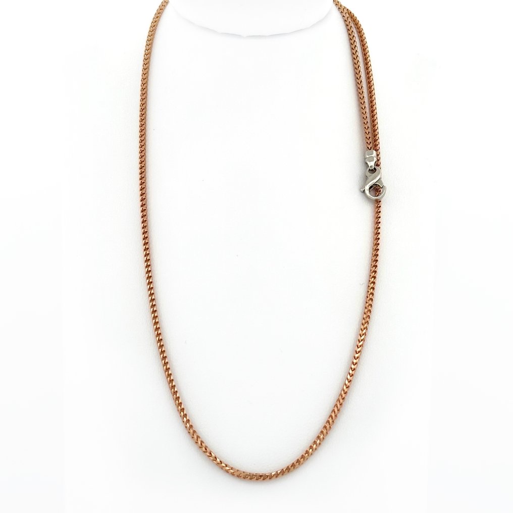 Collana “Vieri” oro rosa 18 kt - 8.6 gr - 50 cm - Halskette - 18 kt Roségold, Weißgold #1.2