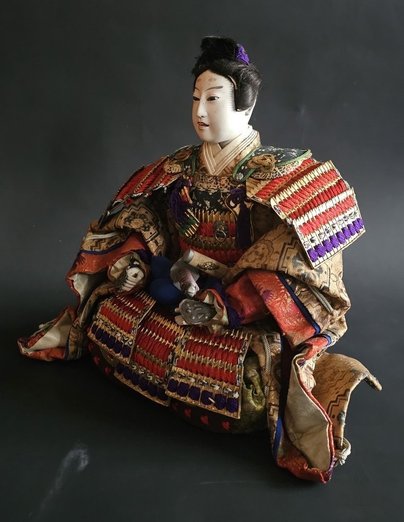 doll  - Păpușă Japanese Samurai Ningyo Warrior Doll General - 1850-1900 - Japonia #2.2