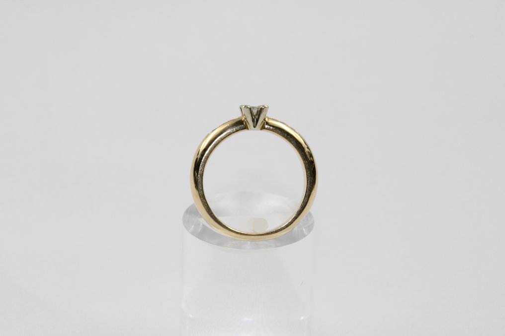 Ring - 14 karaat Geel goud -  0.23ct. tw. Diamant  (Natuurlijk) - Diamant #2.2