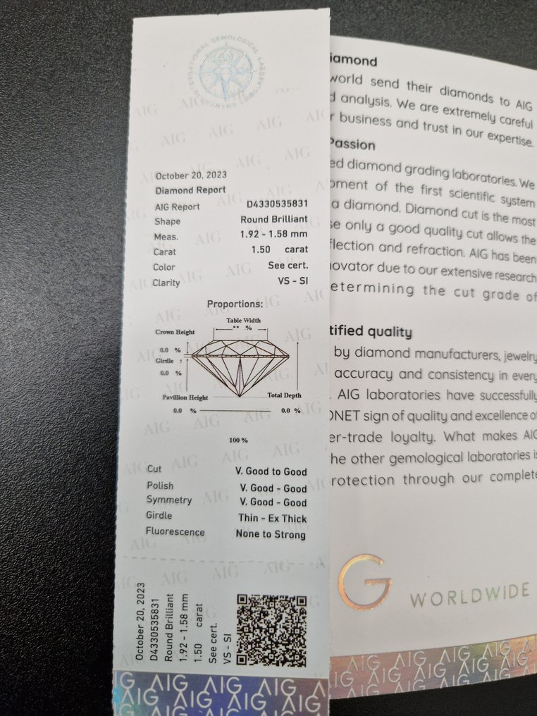 72 pcs Diamant  (Naturfarvet)  - 1.50 ct Blandet lyserød - SI2, VS1 - Antwerp International Gemological Laboratories (AIG Milano) #3.2