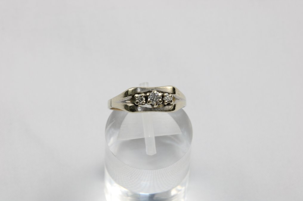Bague - 14 carats Or blanc -  0.24 tw. Diamant  (Naturelle) - Diamant  #2.2