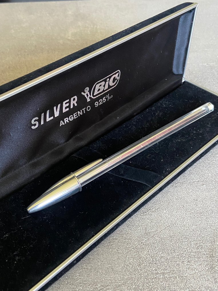 Argento  BIC - penna in argento 925 massiccio - 25 anniversario - - Penna a sfera #1.2