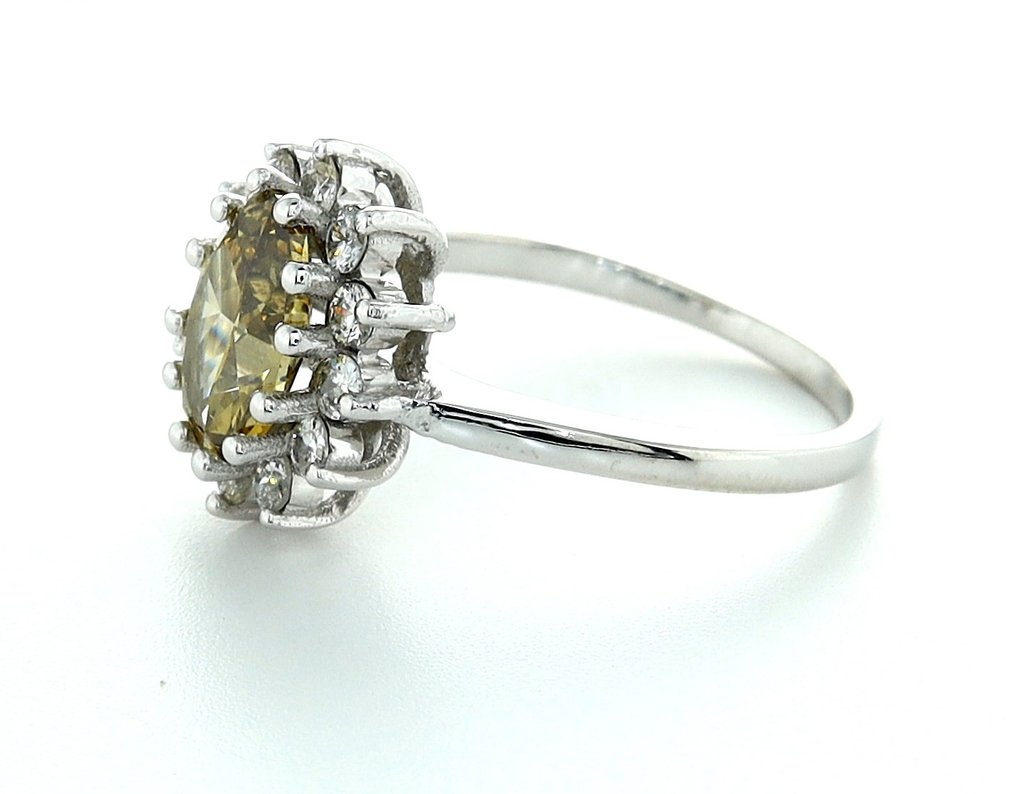 Ring - 14 kt. White gold -  1.66ct. tw. Diamond  (Natural) - Diamond #2.2