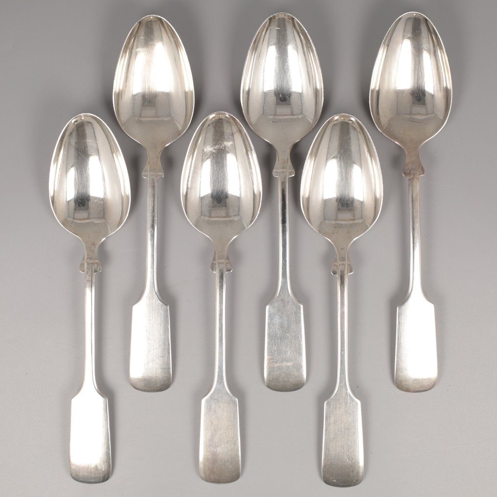 Robbe & Berking Dinerlepels Model: Alt-Spaten - Cutlery set (6) - .925 silver #1.1