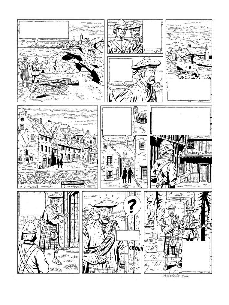 Marniquet, Frédéric - 1 Original page - Scott et Hasting T2 - Rendez-vous à Dunmhor - 2000 #1.1