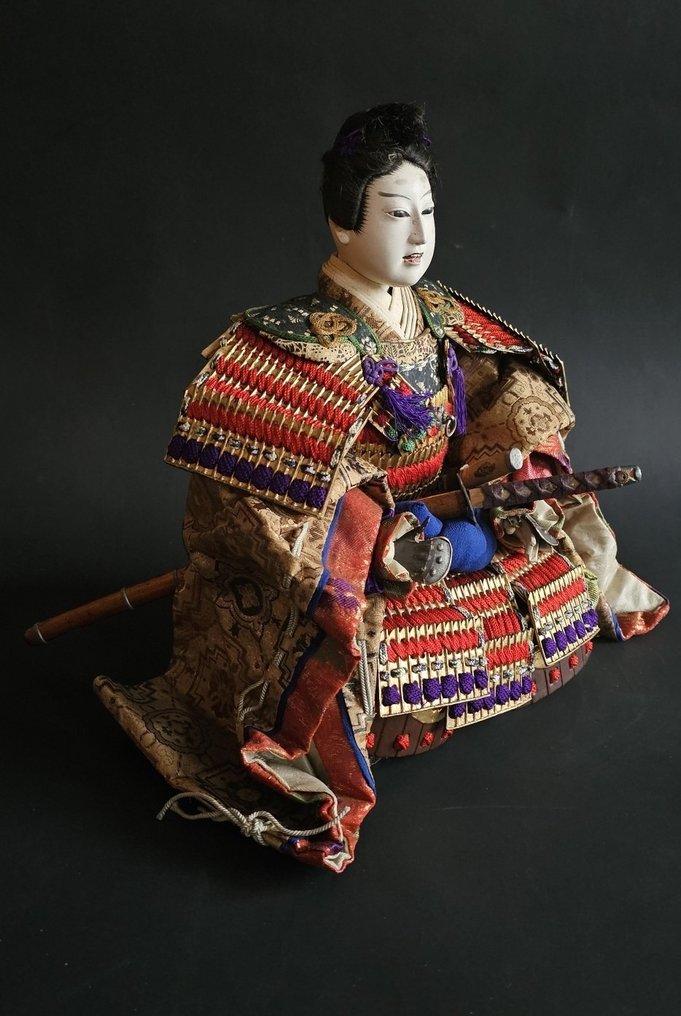 doll  - Pop Japanese Samurai Ningyo Warrior Doll General - 1850-1900 - Japan #3.2