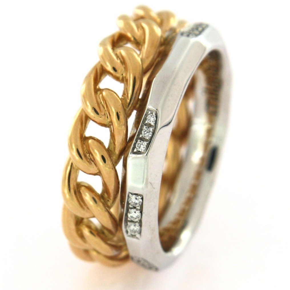 Pomellato - Bague - Milano - 18 carats Or blanc, Or jaune - Diamanti #1.0