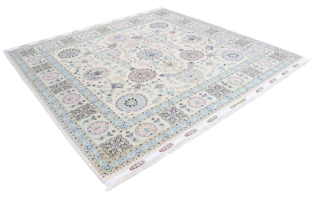 Gesigneerd 60 Raj Tabriz Rug Carpet Silk Foundation Meesterwerk - Vloerkleed - 285 cm - 302 cm #2.2