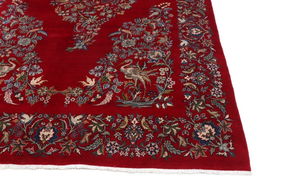 Eredeti, félig antik kashani gyapjúszőnyeg – finom gyapjú - Szőnyeg - 332 cm - 207 cm #3.2