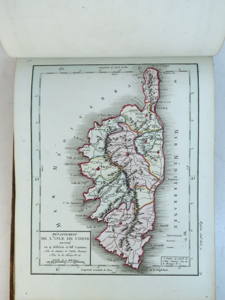 Chanlaire et  Dumz / Bureau de l'Atlas National ( 92  cartes en couleurs) - Atlas national portatif de la France [en 83 départements]. [Précédé de :] Précis de la nouvelle - 1791-1792 #3.1
