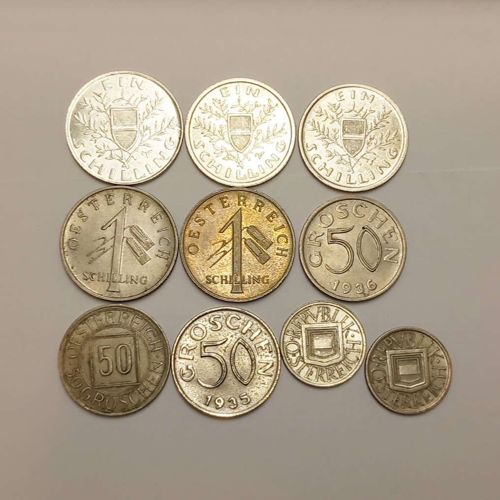 Áustria. 10 Münzen Republik 1924-1936 #1.2