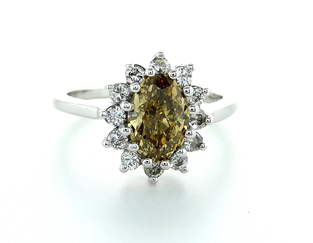 Anello - 14 carati Oro bianco -  1.66 tw. Diamante  (Naturale) - Diamante #1.1