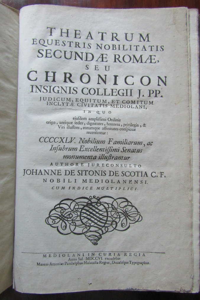 Giovanni Sitoni di Scozia - Theatrum equestris nobilitatis secundae Romae... - 1706 #1.1