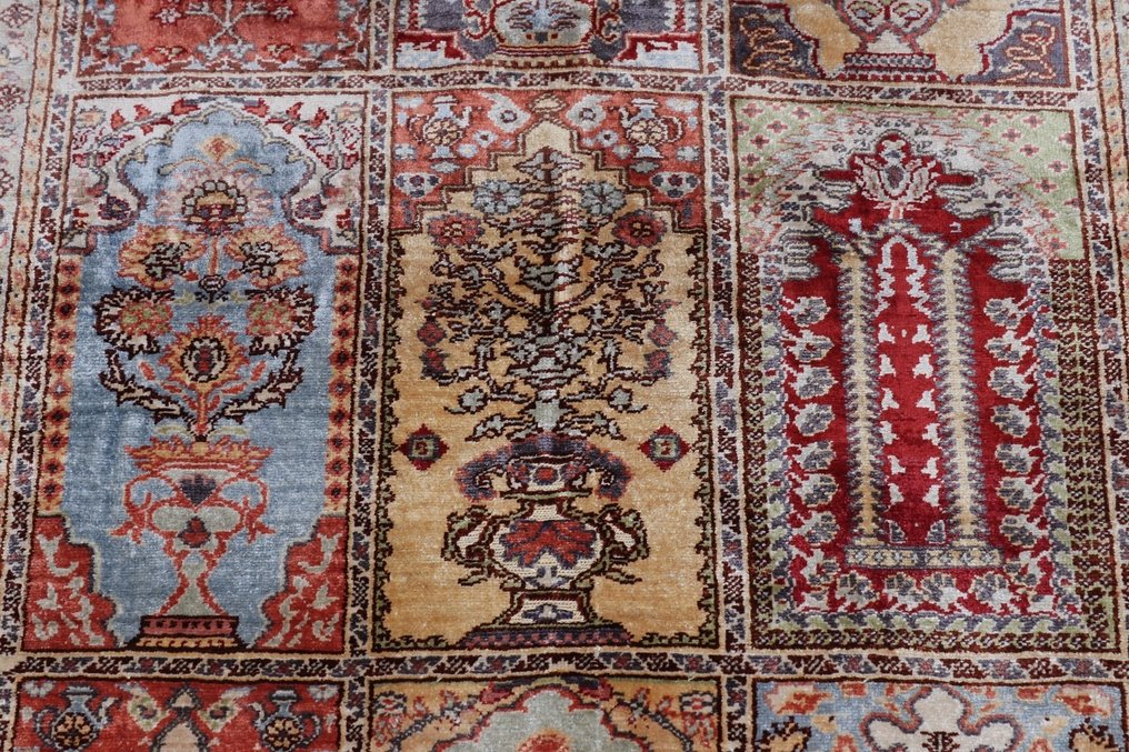 Silk Hereke Susler Hali Carpet with 12/12 1,44Mio. Knots/m² - Autentica opera d'arte turca - Tappeto - 126 cm - 85 cm #3.2