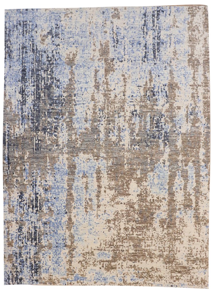 阿格拉银河蓝色/米色 - 小地毯 - 372 cm - 275 cm #1.1