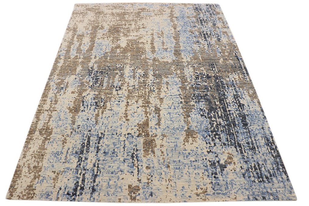 阿格拉银河蓝色/米色 - 小地毯 - 372 cm - 275 cm #1.3