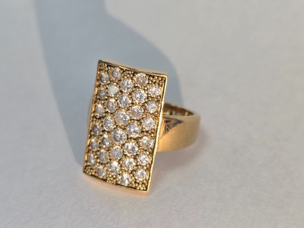 Ring - 18 kt Gelbgold -  1.60ct. tw. Diamant  (Natürlich) - Diamant #2.1