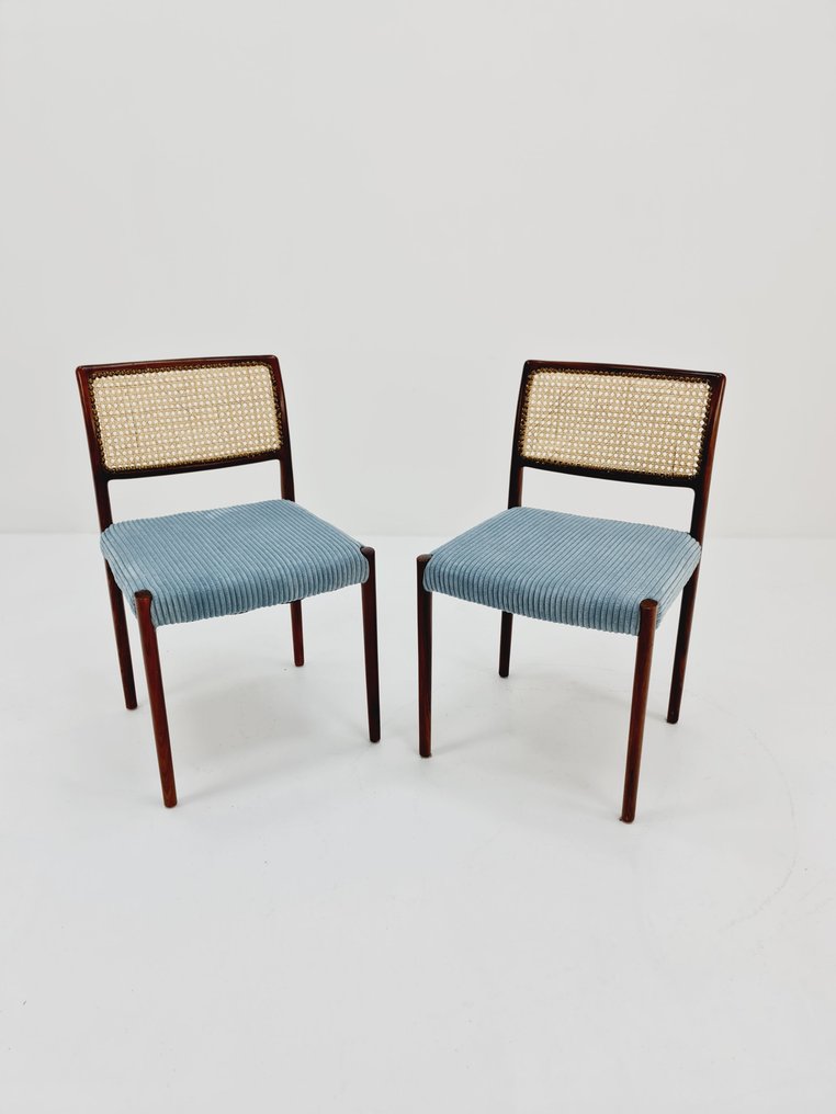 Καρέκλα - Δύο καρέκλες τραπεζαρίας από ξύλο τριανταφυλλιάς στα μέσα του αιώνα #2.2