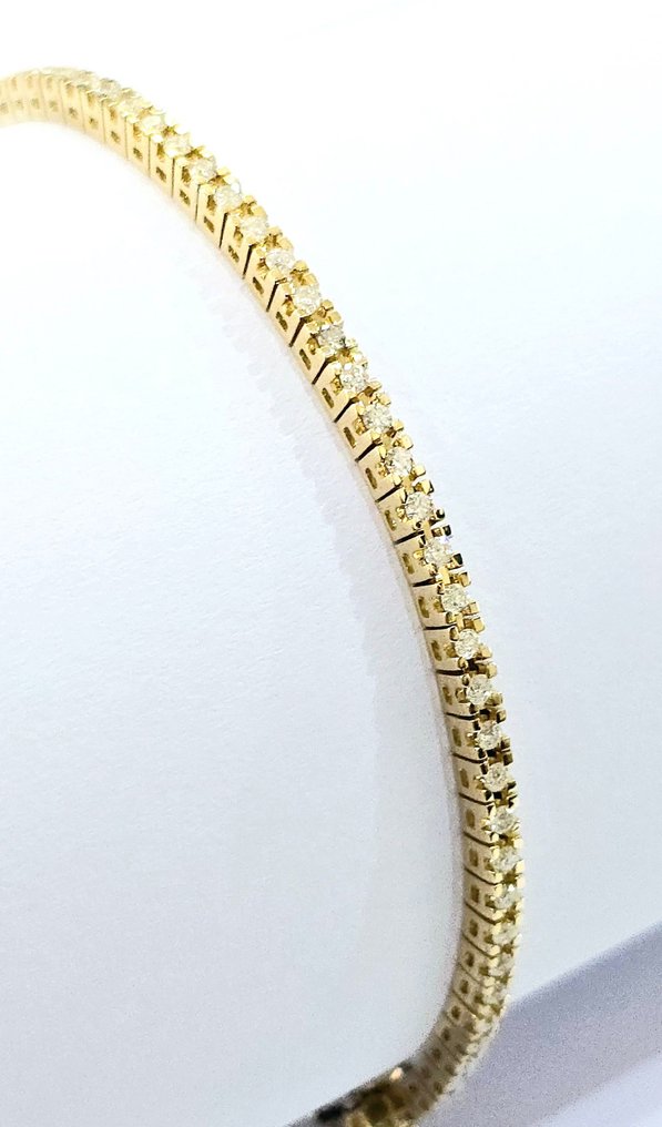 Bracelet - 18 carats Or jaune -  1.85 tw. Diamant  (Naturelle) #2.1