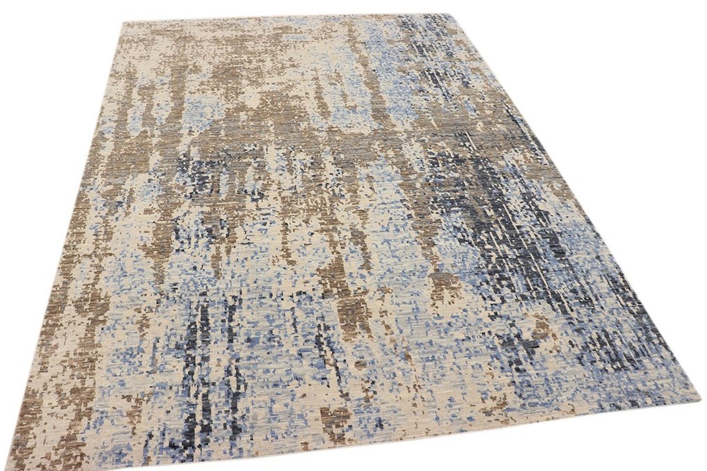 阿格拉银河蓝色/米色 - 小地毯 - 372 cm - 275 cm #2.1