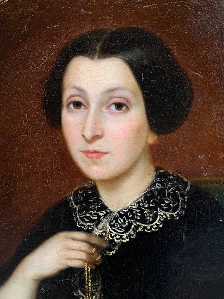 French school (XIX) - Retrato de dama noble #2.1