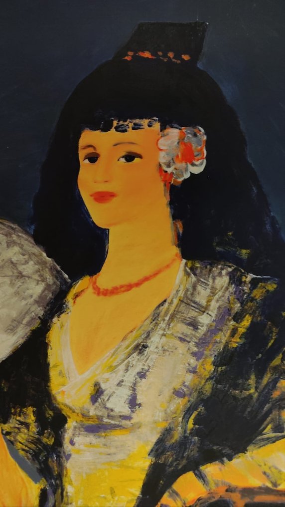 Salvatore Fiume (1915-1997) - Donna con ventaglio #2.1