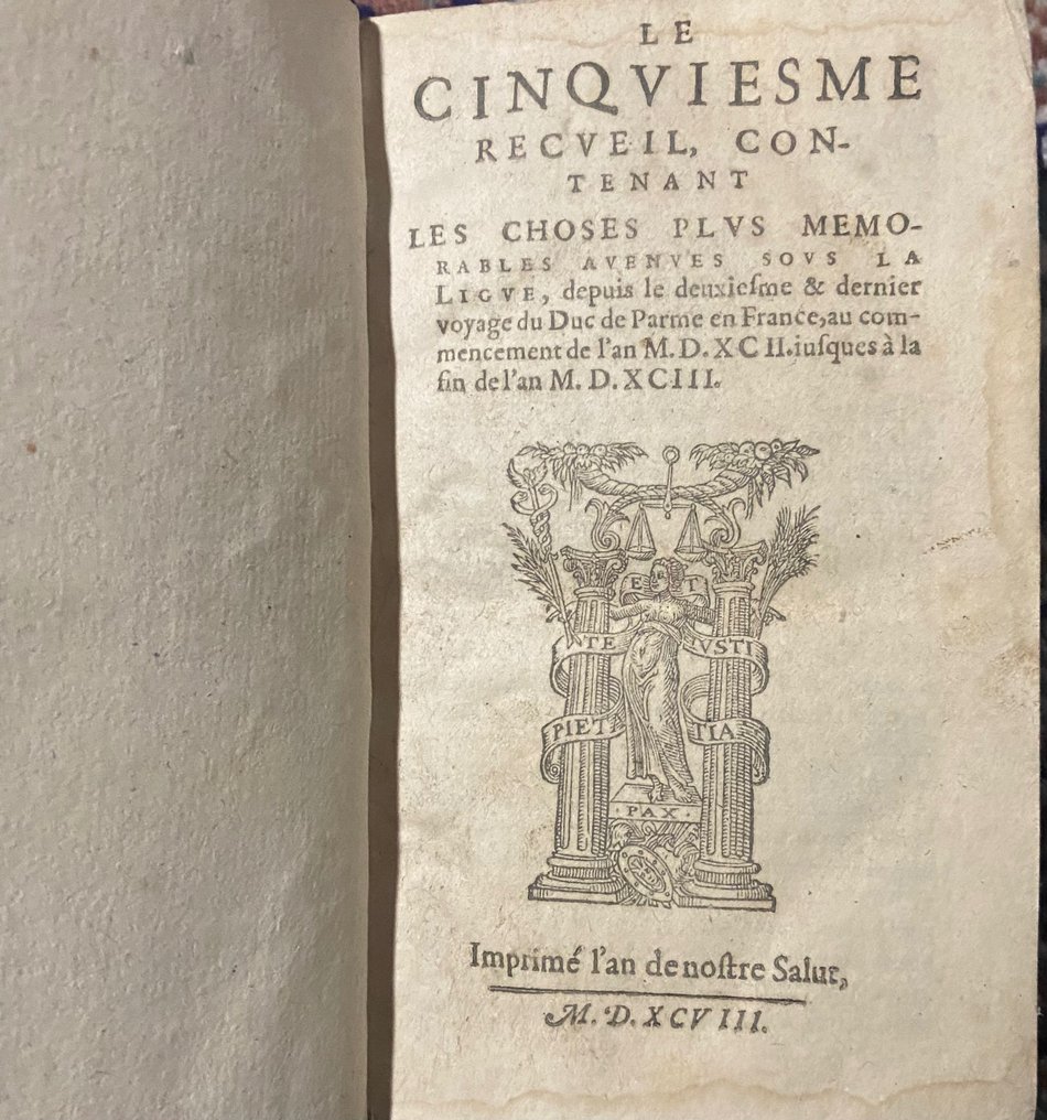 Goulart Simon - Le cinquiesme recueil, contenant les choses plus memorables avenues sous la Ligue - 1598 #1.1