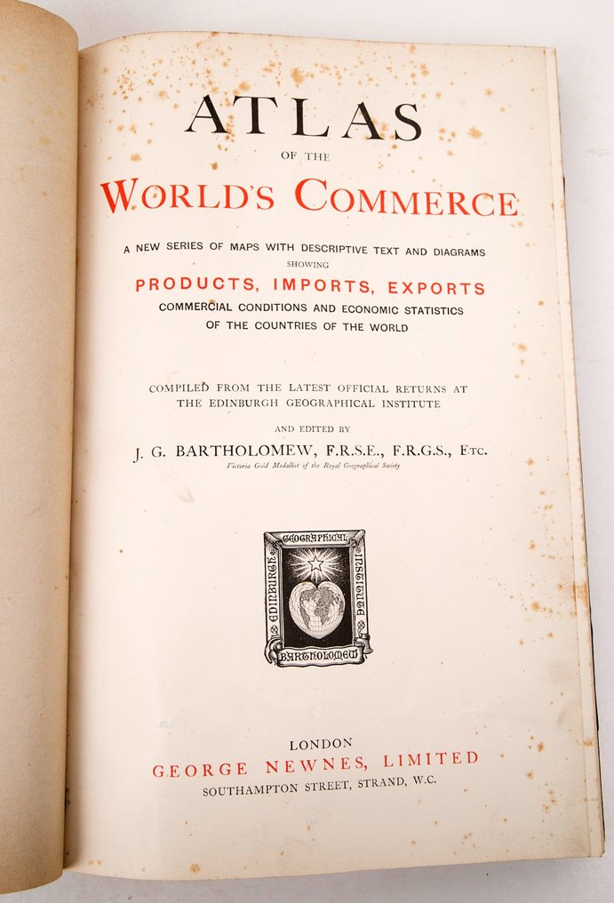 J. G. Bartholomew - Atlas of the World's Commerce - 1907 #1.2