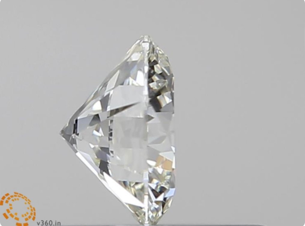 鑽石 - 1.09 ct - 圓形, 明亮型 - K(輕微黃色、從正面看是亮白的) - 鏡下無瑕 #3.1