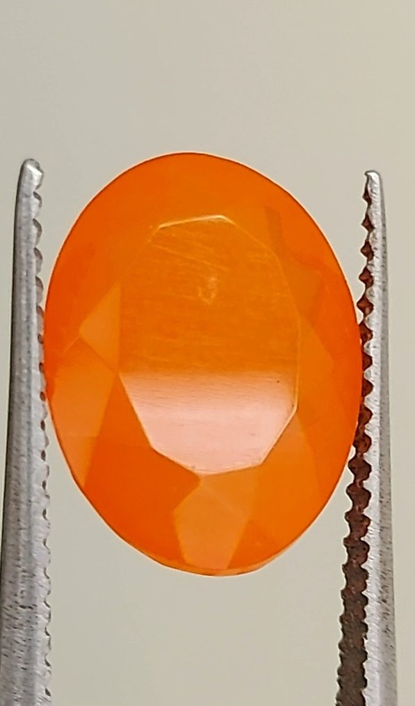 Fire Opal  - 4.45 ct - Antwerp Laboratory for Gemstone Testing (ALGT) #1.2