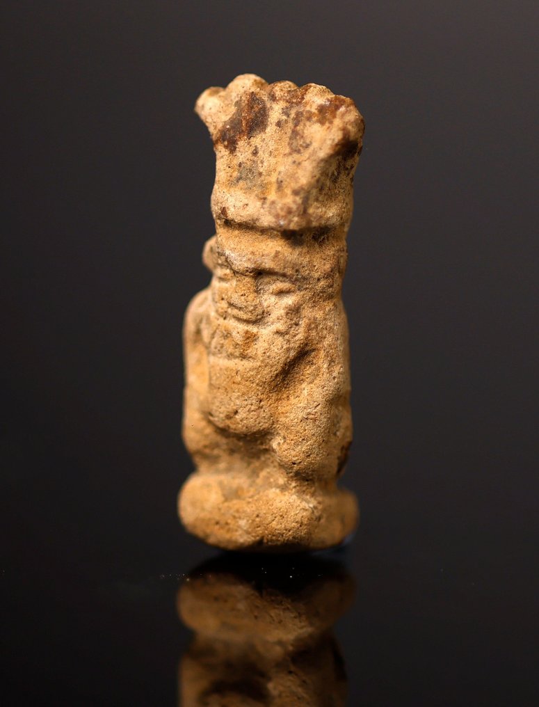 Starożytny Egipt Fajans Amulet Bes - 3.6 cm #2.1