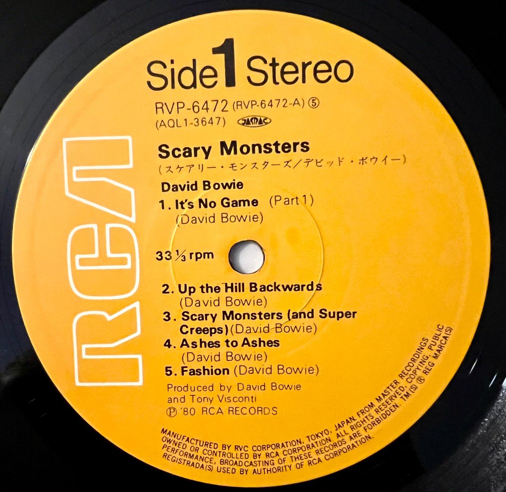 David Bowie - Scary Monsters - 1st JAPAN PRESS - Disc vinil - 1st Pressing, Presă japoneză - 1980 #2.1