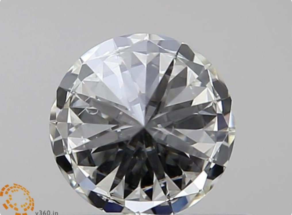 1 pcs Diamant  (Natuurlijk)  - 1.09 ct - Rond - K - FL - HRD Antwerp #2.2