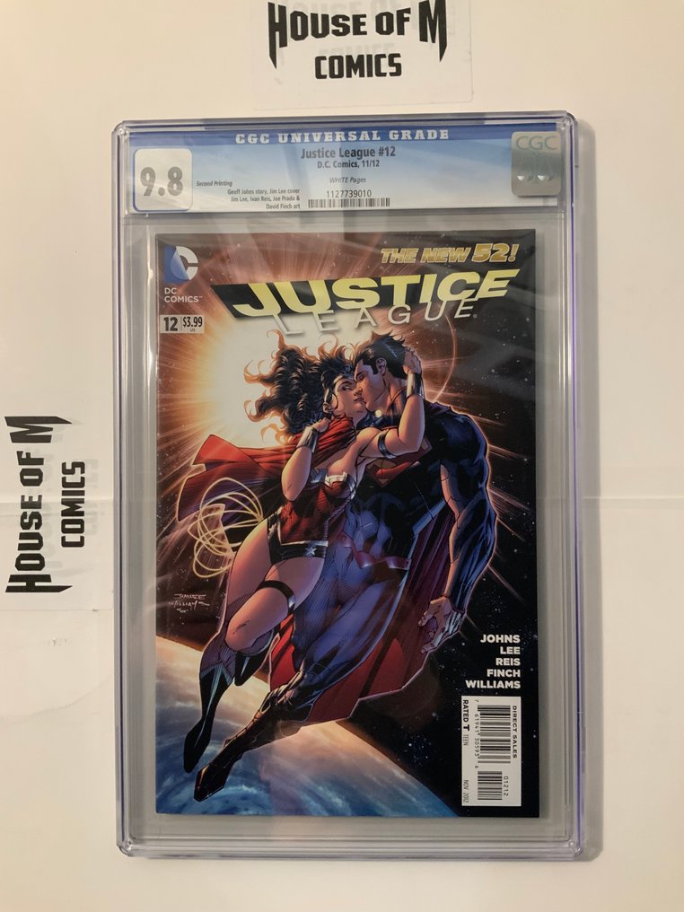 Justice League (2011 Series) # 12 Regular + 2nd Print Variant. Jim Lee Cover art! - 2 Graded comic - Erstausgabe - 2012 - CGC 9.8 #3.1
