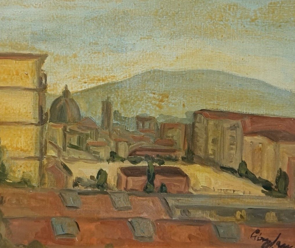 Scuola italiana (XX), firmato Cianfanelli - Panorama di Firenze #1.1