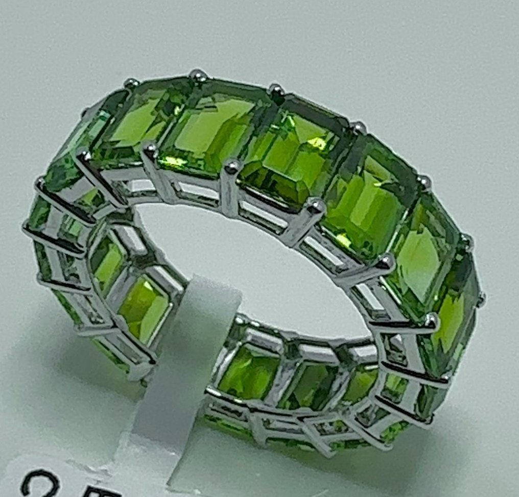 戒指 - 14K包金 白金 -  8.32ct. tw. 电气石 - 结婚戒指 #2.1