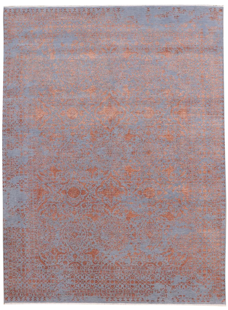 Agra Erase Blue/Copper - Rug - 365 cm - 271 cm #1.1