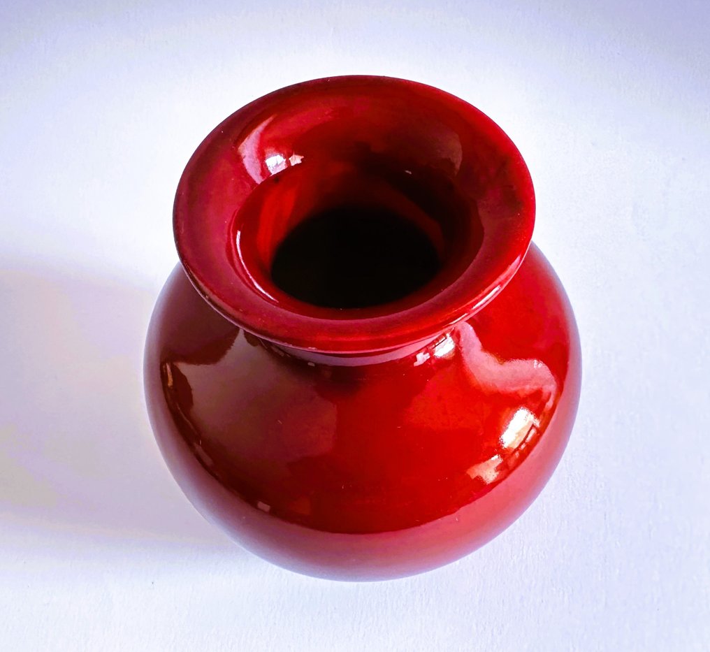 Zsolnay - 花瓶 -  裝飾藝術-牛血釉-曙紅  - 瓷器 #2.1
