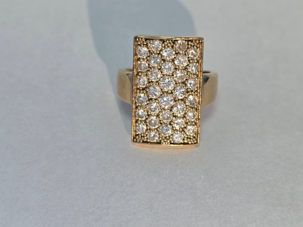 Ring - 18 karat Gull -  1.60ct. tw. Diamant  (Naturlig) - Diamant #2.2