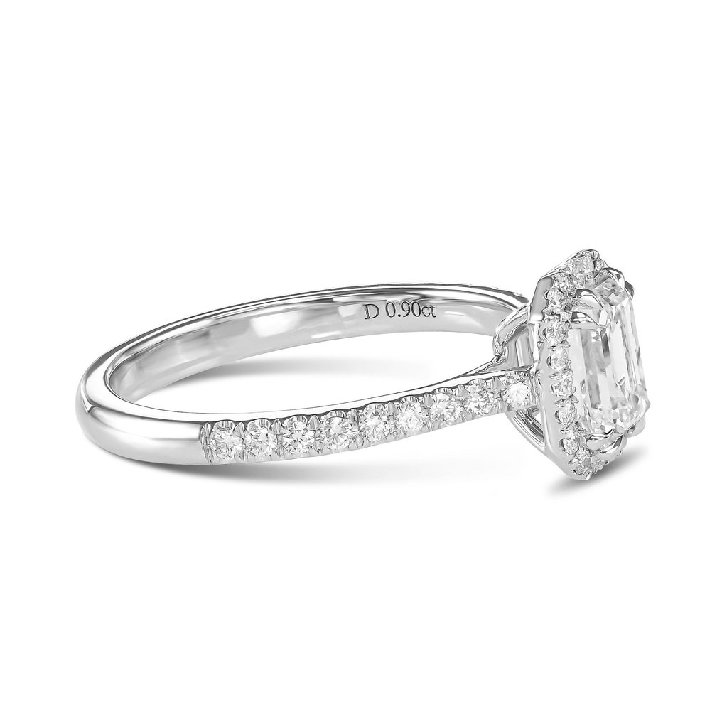 Engagement ring - 18 kt. White gold -  1.16 tw. Diamond  (Natural) #2.1