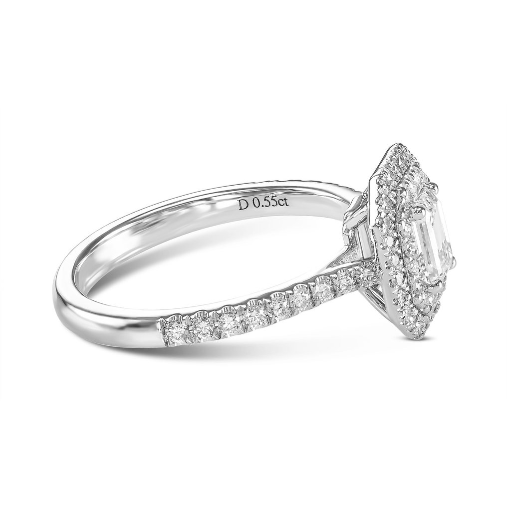 Pierścionek zaręczynowy - 18-karatowe Białe złoto -  0.89ct. tw. Diament  (Naturalny) - Diament #2.1
