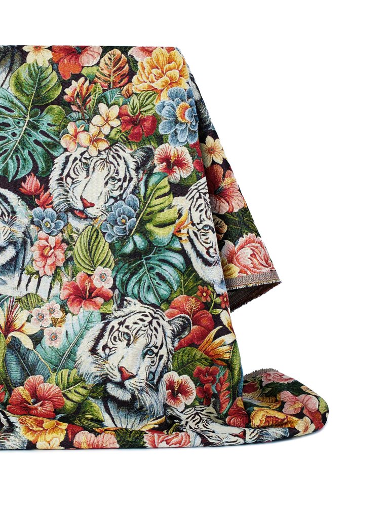 Μυστικές Τίγρεις: Αποκλειστικό Gobelin Jacquard από Συλλογή. - Ύφασμα ταπετσαρίας  - 5.8 m - 1.4 m #2.1