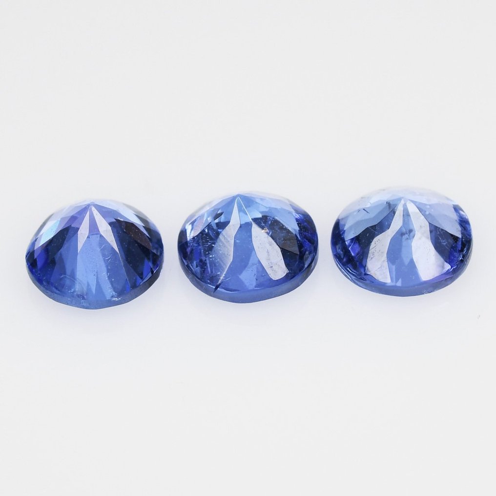 3 pcs (Tanzania) - (Blu violaceo) Tanzanite - 2.54 ct #2.1