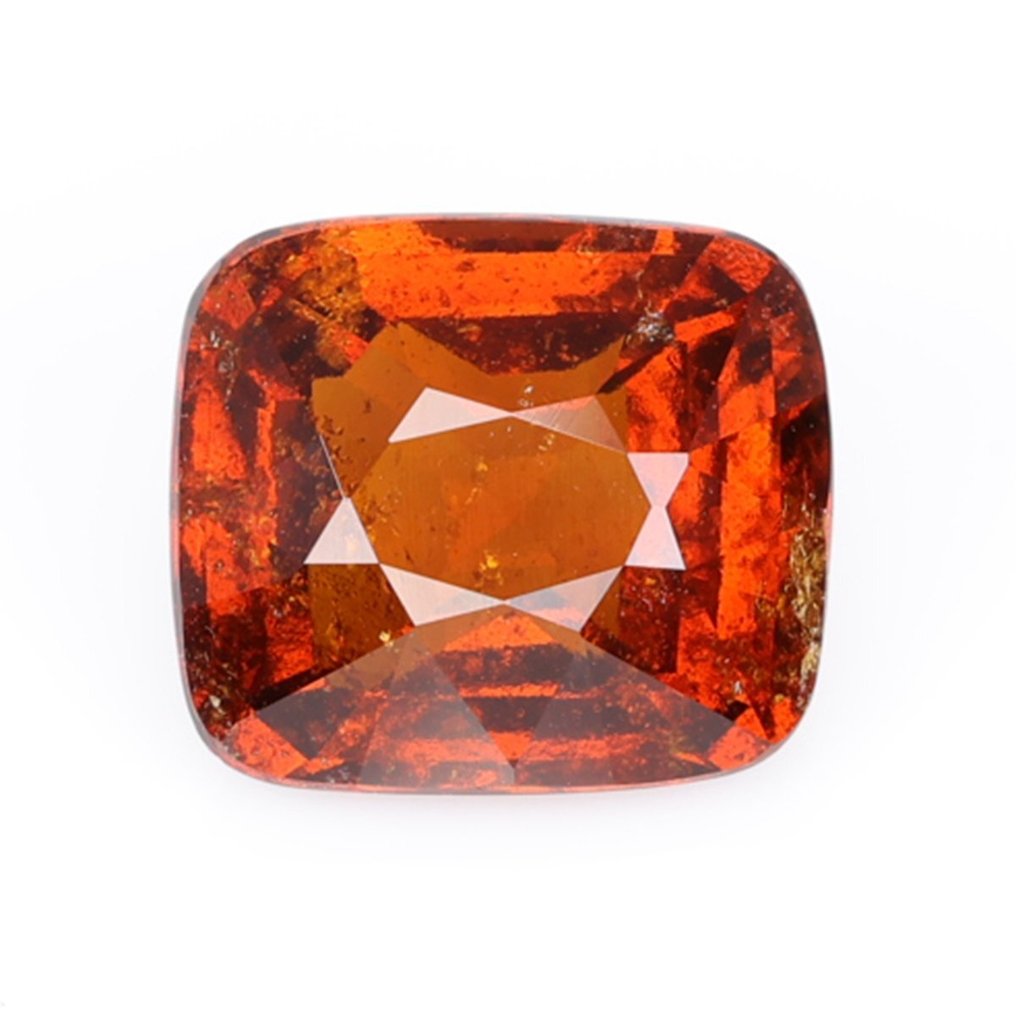 1 pcs (Extra  Fine Color Quality) - [ Vivid/deep Reddish Orange)] Hessonite - 3.26 ct #1.1