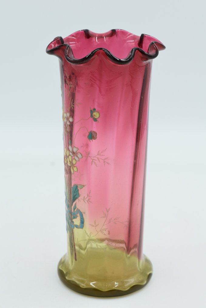 François Théodore Legras - Vase -  Mexikanischer Zylinder  - Emailliertes Glas #2.1